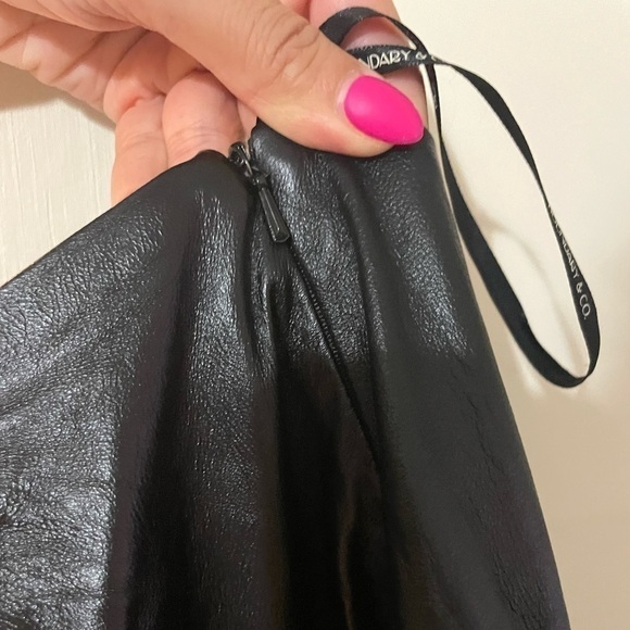 Boundary & Co Black faux leather top and chiffon bottom dress size Medium - Picture 11 of 12